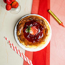 Load image into Gallery viewer, Strawberry Purée Basque Cheesecake