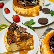 Load image into Gallery viewer, Fresh Caramel & Roasted Peanut Basque Cheesecake